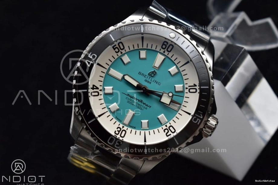 TF Blue Dial Automatic Tiffany Best SuperOcean Versatile Bracelet on SS 1:1 480 A 44 Edition 0824